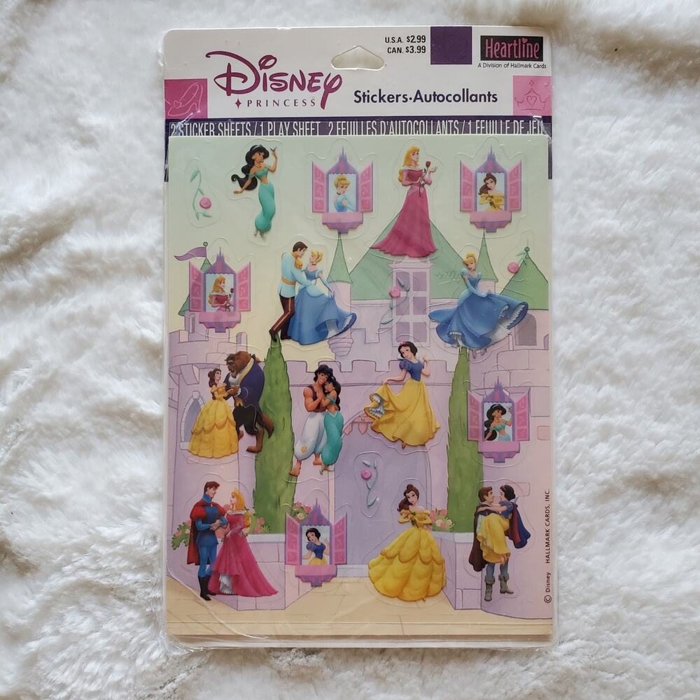 Disney Princess Vintage Heartline Stickers